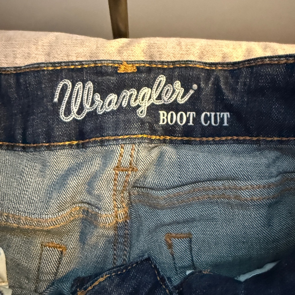 Wrangler Blue Flared Wide-Leg Jeans - Picture 2 of 4